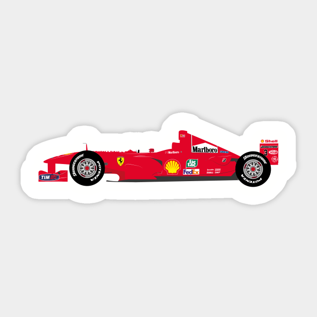 Ferrari F1-2000 Sticker by s.elaaboudi@gmail.com